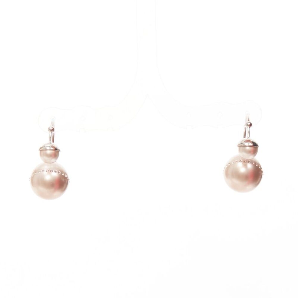 Dior Pink Pearl Crystal Earrings